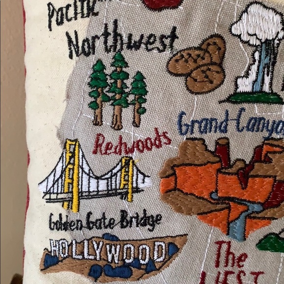 United States of America embroidered Pillow (NWT) - Picture 11 of 16